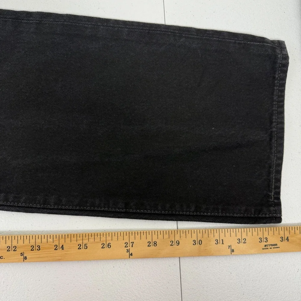 Vtg Levis 501 Original Fit Mens Black Straight Leg Button‎ Fly Jeans W36 L36